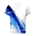 thumbnail image 3 of Camiseta para Hombre Manga Corta Estampada Verano Cuello Redondo Top Tendencia Sudadera Casual Azul/M, 3 of 4