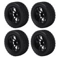 thumbnail image 3 of Juego de 4 neumáticos de goma delanteros traseros de 75 mm y llantas de 12 radios para coche todoterreno Wltoys 144001 1/14 RC, 3 of 8
