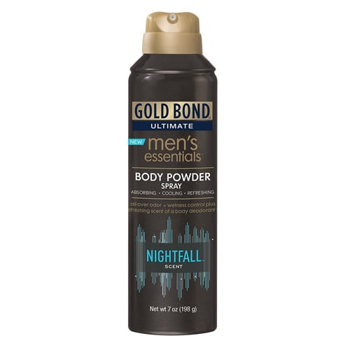 Gold Bond Ultimate Mens Essentials Body Powder Spray Nightfall Scent, 7