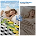 thumbnail image 2 of Lemon Cooling Blanket,Lightweight Breathable Summer Throw Blanket with Double Sided Cold Effect,Farmhouse Summer Botanical Fruit Black White Plaid Picnic Blankets Bed Sheet for Hot Sleepers 30"x40", 2 of 8