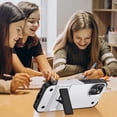thumbnail image 6 of JTCASES for iPhone 14 Case, Foldable Kickstand Heavy Duty Protective Rugged Hybird Anti-slip Shockproof/Drop Resistant PC TPU Shell for iPhone 14, White, 6 of 7