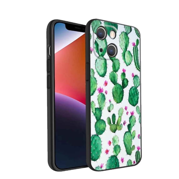 Cactus-152 Phone Case, Degined for iPhone 14 Case Men Women, Flexible Silicone Shockproof Case for iPhone 14