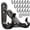 H002- Black, variant on Screw in Hooks for Hanging, Wall Hooks for Hanging, Towel Hooks for Bathroom, Coat Hooks for Wall, Black Matte Iron Single Wall Hooks 20 Piece Kit with 40 Durable Screws, 1.8In