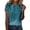 Mint Green, variant on Women's Fashion Dolman Sleeve Tops Casual Crew Neck 3/4 Length Sleeve Tee Shirt Ombre Gradient Print Faded Color Blouse under $5