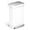 White, variant on simplehuman Kitchen Trash Can, 11.8 Gallon Stainless Steel Step Garbage Bin with Soft Close Lid. Silver