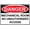 Warning Sign 1, variant on Danger Mechanical Room No Unauthorized Access Warning Plaque - 8"x12" New Metal Tin Decor, Yard Office Indoor Outdoor Safety Sign