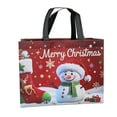 thumbnail image 2 of Fasiaou 3 Counts Non-Woven Christmas Gift Bag with Handles Reusable Holiday Party Favor Bags for Family Friends Gift Exchange Large 12.6x9.8x6.7in, 2 of 6