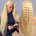 thumbnail image 1 of Peluca MYDIVA de 30 pulgadas, 613 pulgadas, cabello humano de onda profunda con 180% de densidad, 1 of 9