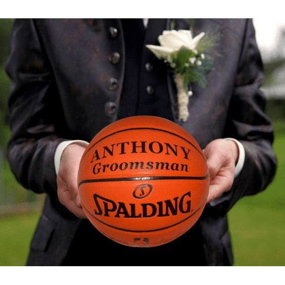 Customized Wedding Groomsman Spalding Basketball Gift