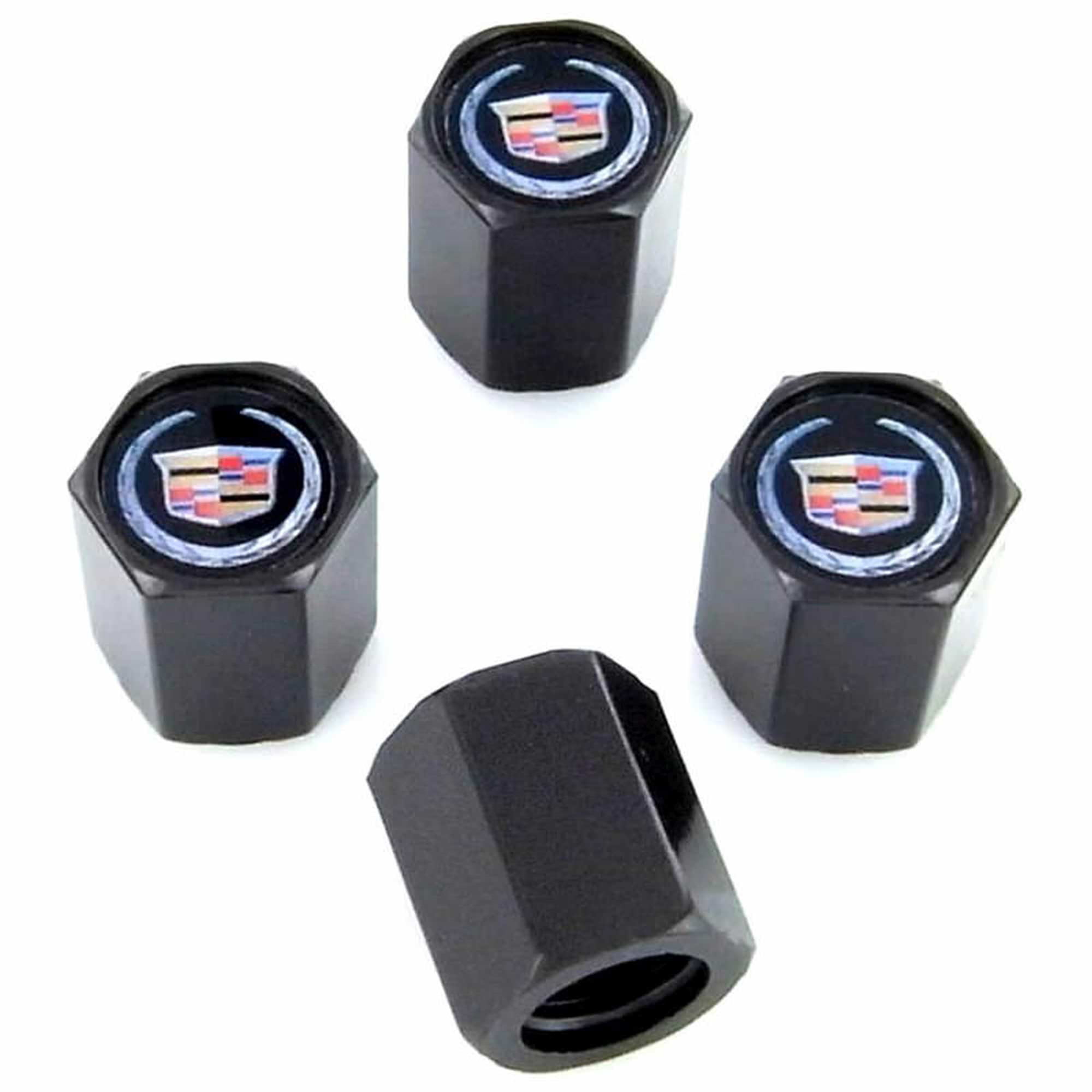 for Cadillac Black and Silver Valve for Cadillac Valve stem caps Accessories，Black Silver Valve 