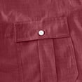 thumbnail image 5 of YODETEY Men’s Short Sleeve Button Down Shirt, Casual Lightweight Front Shirt with Pockets,Big and Tall Wine,Size S-5XL, 5 of 9