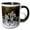 Black/White, variant on 3drose, Image of Oyster Shells Line the Seawalls in Florida Canal, 15oz Mug