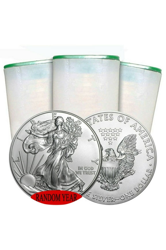 RANDOM YEAR - Roll of 20 1 oz American Silver Eagle Coin BU
