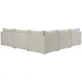 thumbnail image 3 of Meridian Furniture Jacob Sectionnel Modulaire en Velours Crème, 3 of 9
