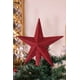 thumbnail image 2 of Estrella para árbol con purpurina roja, complemento navideño festivo para cualquier decoración navideña, plástico brillante resistente a roturas, sin iluminación, 2 of 3