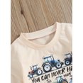 thumbnail image 4 of Infant Baby Boys Girls Farm Outfit Tractor Print Romper Short Sleeve Oversized T-shirt Bodysuit Summer Clothes, 4 of 7