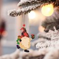 thumbnail image 2 of Decoraciones de Árbol de Navidad Enano de Navidad Colgando Ornamentos de Madera Decoración Hecha a Mano de Madera de Santa Claus Decoración de Árbol de Navidad Enano Colgante con Cuerda Decoración de, 2 of 6