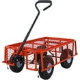 thumbnail image 5 of LiviNest Heavy-Duty Garden Cart for Homeowners: 550 lb Capacity Utility Cart - Haul 18+ Bags of Soil in One Trip - Removable Steel Mesh Sides for DIY & Yard Work, 5 of 6