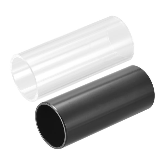 Unique Bargains Guitar Slide 60mm Stainless Steel and PVC Slide Acoustic Guitar Finger Slide Black