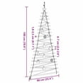 thumbnail image 2 of vidaXL Christmas Tree with 100 LEDs Natural 70.9" Solid Ash wood, 2 of 4