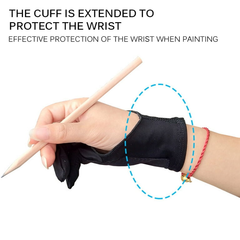 XP-Pen AC01 Anti-fouling Lycra Two-Finger Glove Free Size for Drawing  Graphics Tablet Light Box Tracing Light Pad
