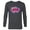 Charcoal Heather, variant on Disney Lizzie McGuire Animated Lizzie Logo - Long Sleeve T-Shirt for Men -Customized-White