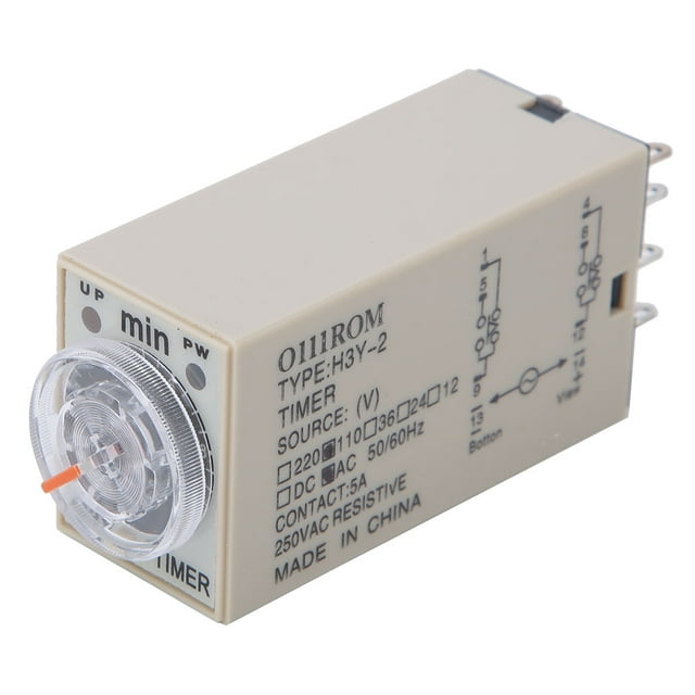 Relé temporizador H3Y-2 Bling Bling 8 pines 0 a 10 minutos 110 V CA
