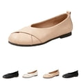 thumbnail image 2 of Yungyresw Women Slip On Work Shoes Round Toe Low Top Comfortable Office Casual Walking Shoes Soft Sole Fashion Ballet Flats Beige 36, 2 of 9