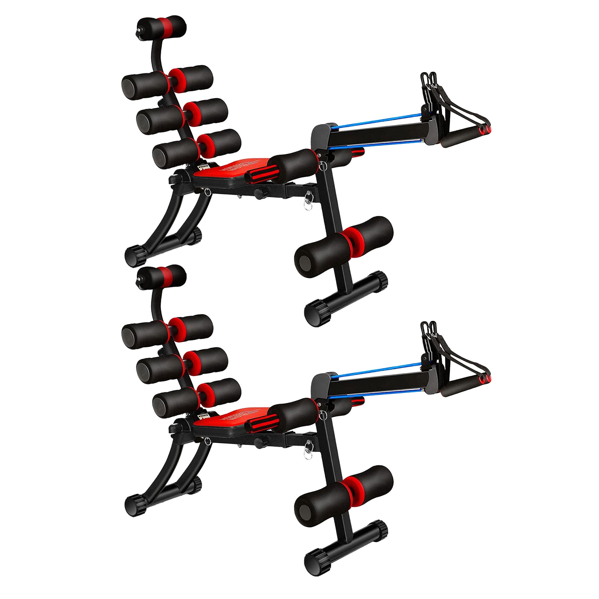 MBB 22 In 1 Wonder Master Adjustable Abdominal Workout Chair Black 2 Pack