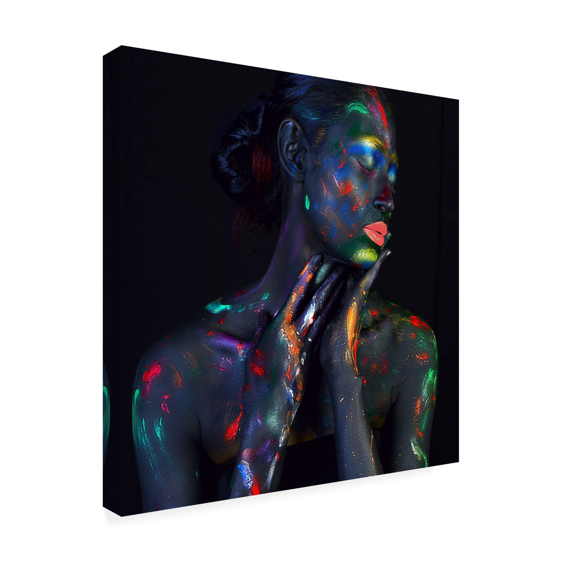 Canvas Wall Art - James Mahfuz 'Jui' Wall Art for Living Room, Bedroom, or Office D?cor by Trademark Fine Art - 18 x 18 Inches
