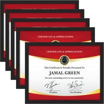 Icona Bay 8.5x11 Black Certificate Frames, 5 Pack, Bliss Document Frames