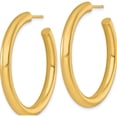 thumbnail image 2 of 14K Yellow Gold Stylish, Charming, Luxurious 40 Mm Polished 4.0 X 40Mm Tube C-Hoop Post Earrings, 2 of 3