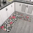 thumbnail image 2 of Pioneer Flower Floral Print Pattern Kitchen Rugs Sets Of 2,Anti Fatigue Kitchen Mat Rugs Non Slip Washable,Decorative Kitchen Floor Mats for Kitchen,Sink,Laundry,17"x30"+17"x47", 2 of 7