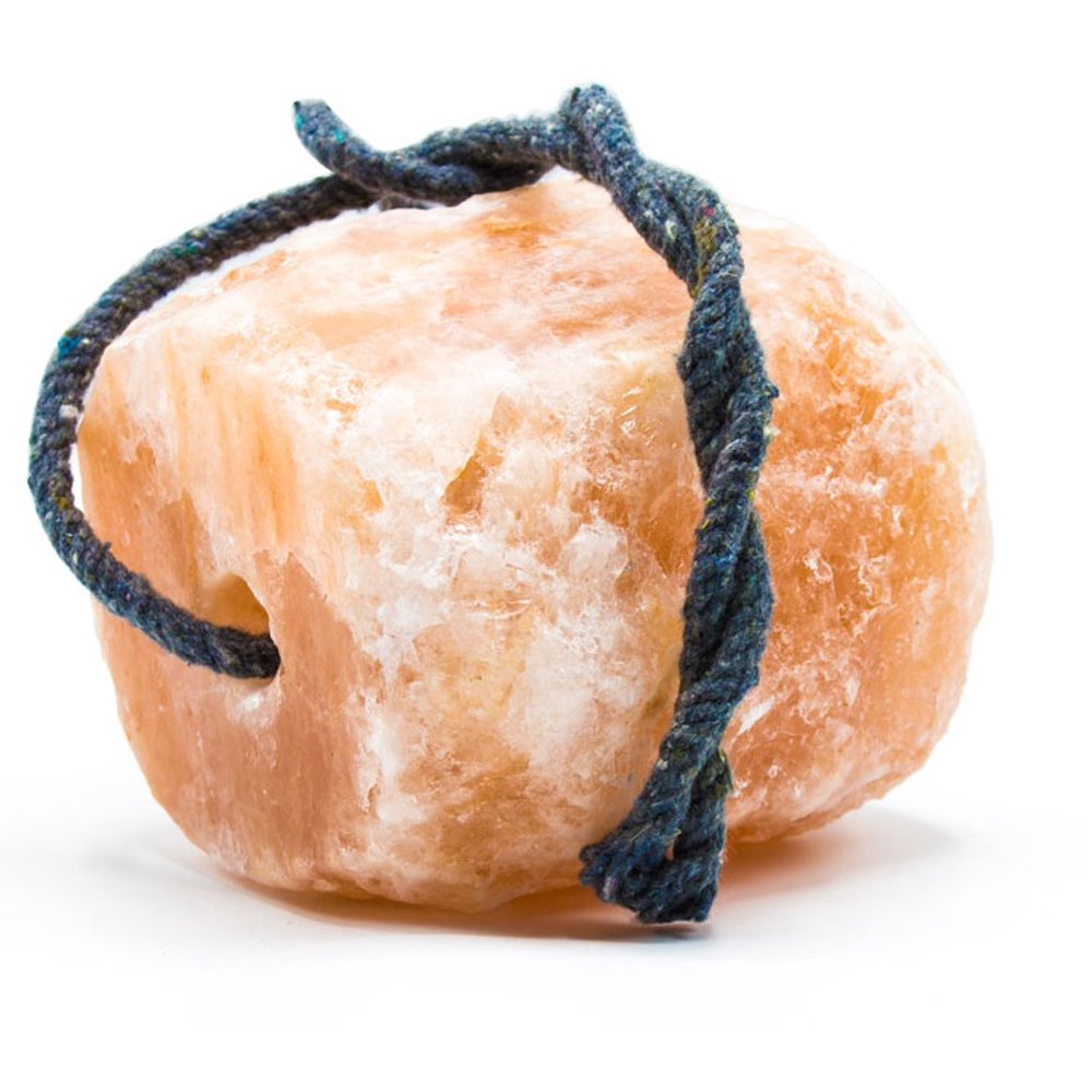 SALT GEMS Himalayan Animal Salt Lick, Pure Natural Pink Salt Block on a