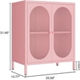 thumbnail image 6 of 2 Door Accent Cabinet,Metal Storage Cabinet with Adjustable Shelf,Buffet Sideboard for Bed Room,Living Room,Entryway,Hallway,Home,Hotel,Office,Garage,Kitchen,1 Removable Shelf., 6 of 7