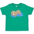 thumbnail image 3 of Inktastic Cute Baby Sloth Sleeping on Blue Pillow Boys or Girls Baby T-Shirt, 3 of 5