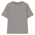 thumbnail image 5 of Men's Cat Dog Pocket Carrier Soothe Crew Neck Short Sleeve Kangaroo T Shirt Gray, 5 of 5
