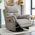 thumbnail image 3 of Bonzy Home Swivel Rocker Recliner Reclining Chair Manual, Modern Sofa Home Theater Seating for Living Room Bedroom Light grey, 3 of 8