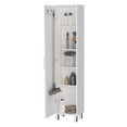 thumbnail image 4 of DUOSONG Storage Cabinet Buccan, Five Shelves, White Finish White Particle Board Furniture Primary Living Space Cabinets, 4 of 7