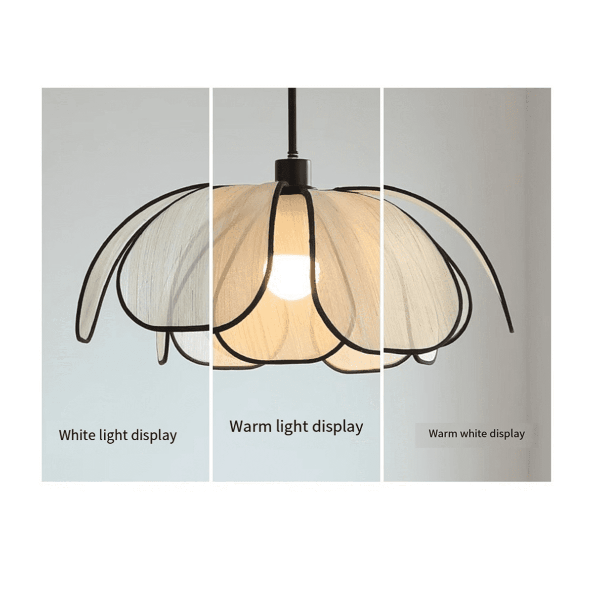 Vintage Hand-Woven Lotus Dining Room Chandelier Bedroom Living Room Lamp E27 Lamp Head 3 Color Light AC85-265v,1 * Chandelier