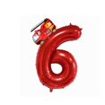 thumbnail image 1 of Globos de Fiesta hengximaoyi Camión de Bomberos Número 6 Rojo 102 cm, 1 of 3