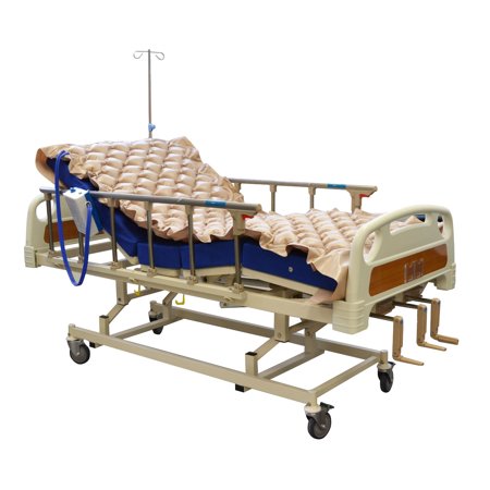 Catre Clinico Manual 3 Posiciones + Colchon 8Cm + Colchon Antiescaras