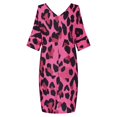 thumbnail image 4 of RXIRUCGD Robes pour Femmes Dames Col en V Imprimé Ample Décontracté Mode Sans Bretelles Jupe Courte Robe Robes de Soirée Travail Robe Maxi Fête Élégante Noir, 4 of 7