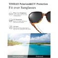 thumbnail image 3 of TINHAO Oversized Square Fit Over Glasses Sunglasses for Women, Retro Trendy Polarized UV400 Wear Over Prescription Glasses Stylish Fashion, 3 of 6