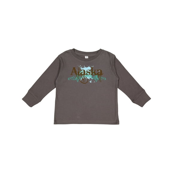 Inktastic Alaska Grunge Boys or Girls Long Sleeve Toddler T-Shirt