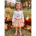 thumbnail image 5 of Miaouyo Toddler Girl Thanksgiving Outfits Long Sleeve Tops + Pumpkin Print Skirt, 5 of 8