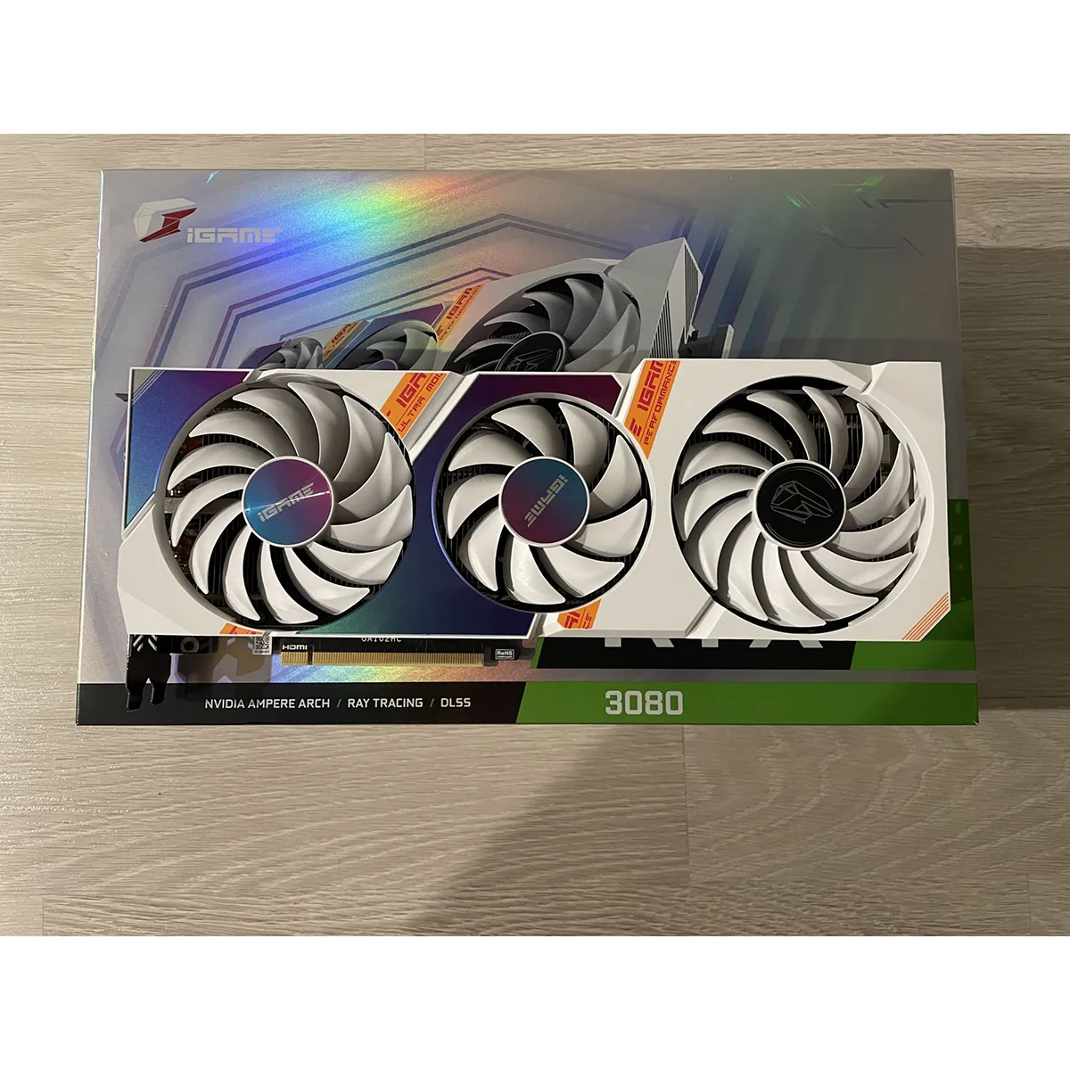 Colorful iGame RTX3080 Ultra W OC 10G LHR GDDR6X gaming computer white graphics card