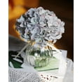 thumbnail image 5 of Silk Hydrangea Artificial Flowers Heads with Stems for Wedding Home Decor Pack of 6 (Purple), 5 of 5