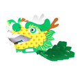thumbnail image 2 of Handmade Paper Dragon Accessories Decor Chinese Style Prop Practical Lovely DIY Material Kits for Christmas Spring Festival New Year Wedding green, 2 of 8