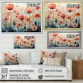 thumbnail image 4 of Designart "Coral Whimsical botanic Wilds I" Abstract Botanicals Floater Framed Canvas Wall Art, 4 of 7